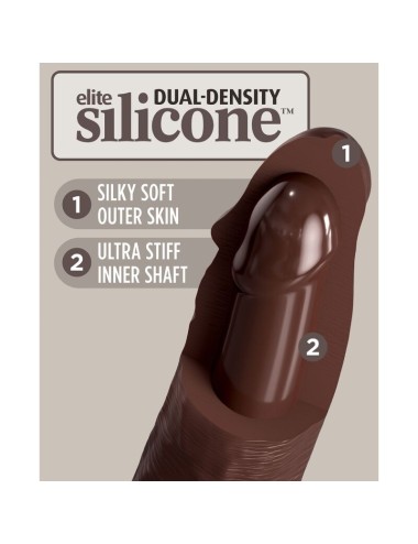 KING COCK - ELITE REALISTIC SILICONE DILDO 28 CM BROWN