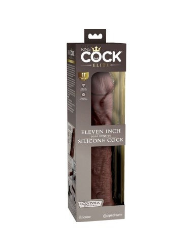 KING COCK - ELITE REALISTIC SILICONE DILDO 28 CM BROWN