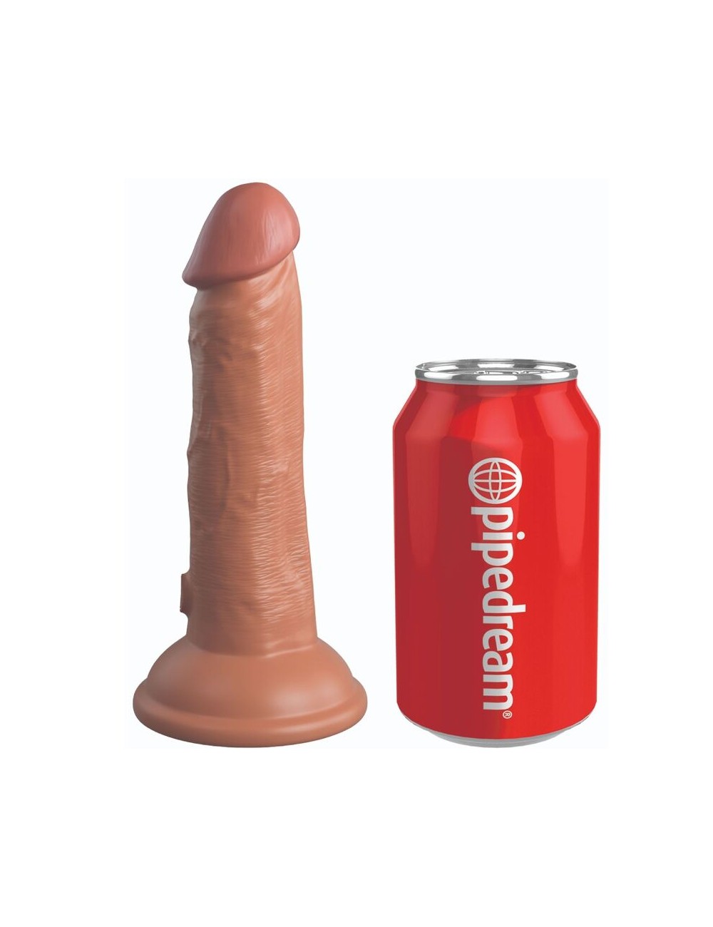KING COCK - ELITE REALISTIC DILDO VIBRATING & SILICONE 15.2 CM CARAMEL