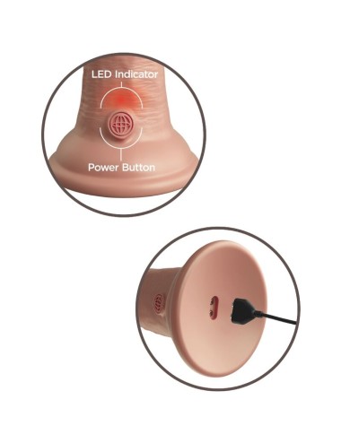 KING COCK - ELITE REALISTIC DILDO VIBRATING & SILICONE 15.2 CM