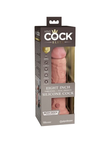 KING COCK - ELITE REALISTIC DILDO VIBRATING & SILICONE 20.3 CM