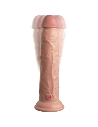 KING COCK - ELITE REALISTIC DILDO VIBRATOR & SILICONE REMOTE CONTROL 23 CM