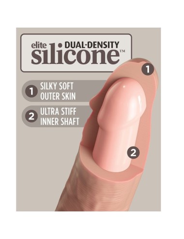 KING COCK - ELITE REALISTIC DILDO VIBRATOR & SILICONE REMOTE CONTROL 23 CM