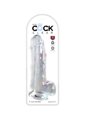 KING COCK - CLEAR DILDO WITH TESTICLES 20.3 CM TRANSPARENT