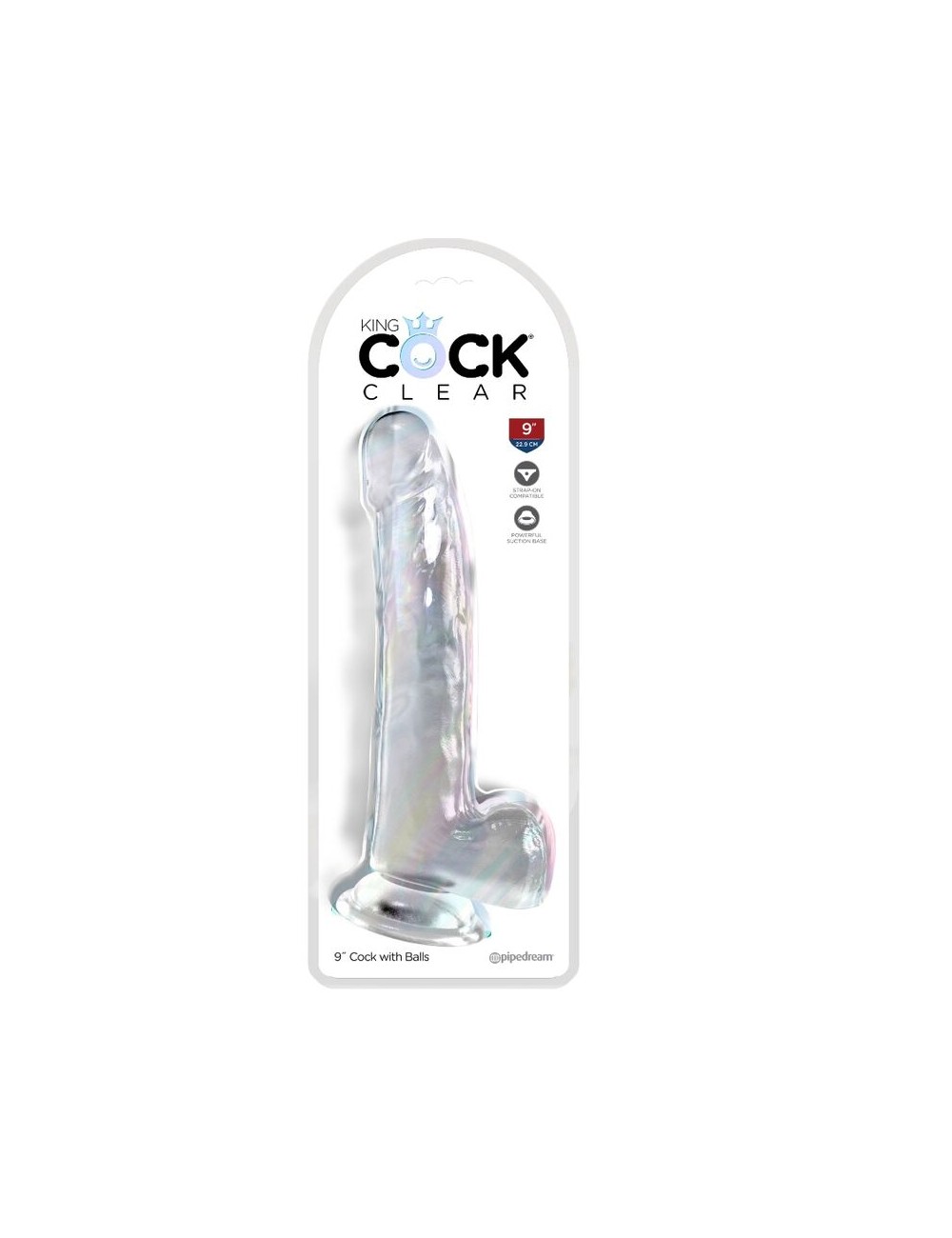 KING COCK - CLEAR DILDO WITH TESTICLES 20.3 CM TRANSPARENT