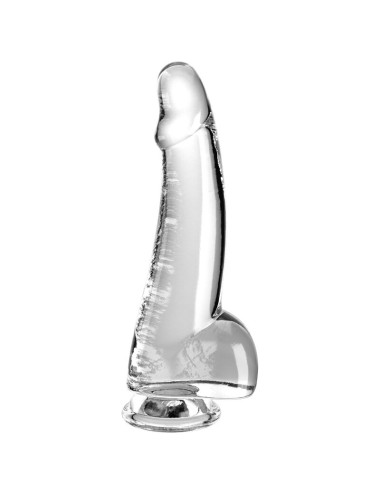 KING COCK - CLEAR DILDO WITH TESTICLES 15.2 CM TRANSPARENT