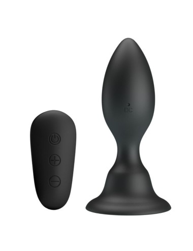 MR PLAY - ANAL PLUG WITH VIBRATION BLACK REMOTE CONTROL