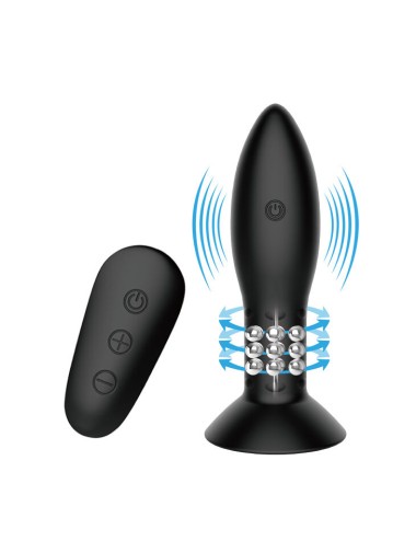 MR PLAY - PLUG WITH BLACK ROTATING BALLS REMOTE CONTROL