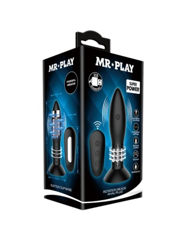 MR PLAY - PLUG WITH BLACK ROTATING BALLS REMOTE CONTROL