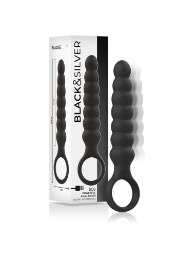 BLACK&SILVER - BOB POWERFUL SILICONE ANAL DILATOR