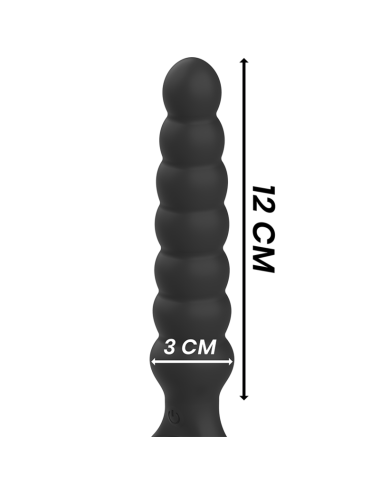 BLACK&SILVER - BOB POWERFUL SILICONE ANAL DILATOR