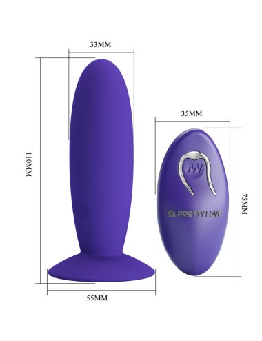 PRETTY LOVE - YOUTH PLUG ANAL VIBRATOR REMOTE CONTROL VIOLET