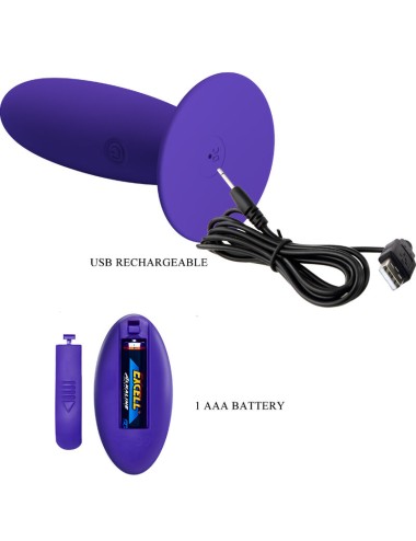 PRETTY LOVE - YOUTH PLUG ANAL VIBRATOR REMOTE CONTROL VIOLET
