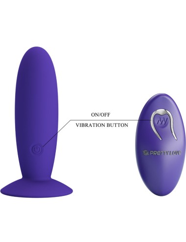 PRETTY LOVE - YOUTH PLUG ANAL VIBRATOR REMOTE CONTROL VIOLET