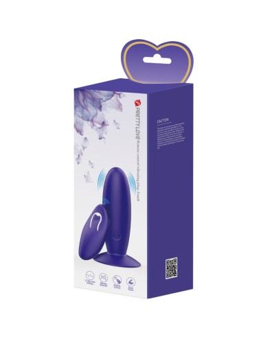 PRETTY LOVE - YOUTH PLUG ANAL VIBRATOR REMOTE CONTROL VIOLET