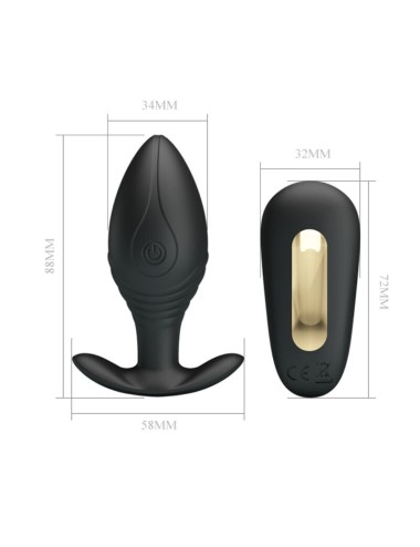 PRETTY LOVE - REGINA ANAL PLUG RECHARGEABLE VIBRATOR BLACK
