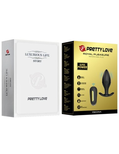 PRETTY LOVE - REGINA ANAL PLUG RECHARGEABLE VIBRATOR BLACK