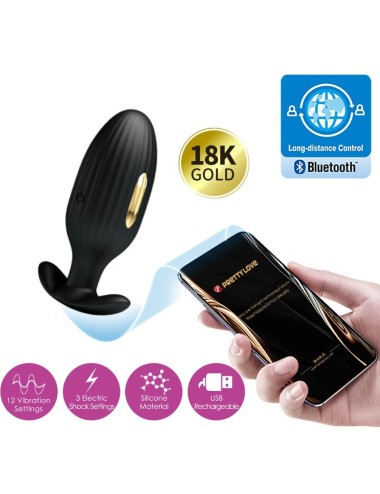 PRETTY LOVE - JEFFERSON APP CONTROLLED ANAL PLUG BLACK