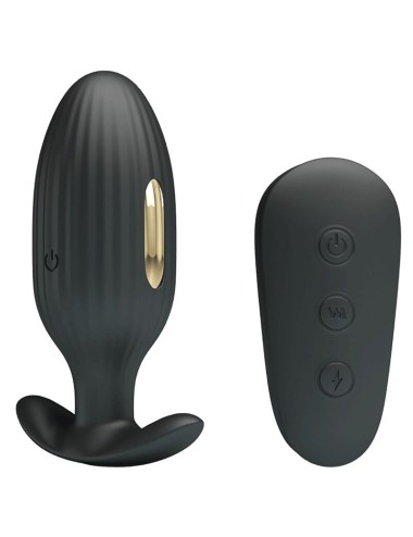 PRETTY LOVE - KELLY PLUG ANAL RECHARGEABLE VIBRATOR BLACK