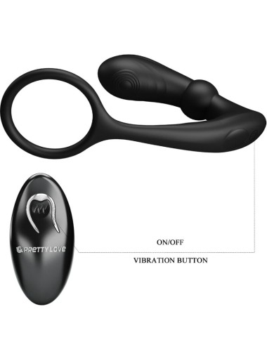 PRETTY LOVE - WARREN BLACK ANAL RING & VIBRATOR