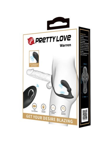 PRETTY LOVE - WARREN BLACK ANAL RING & VIBRATOR