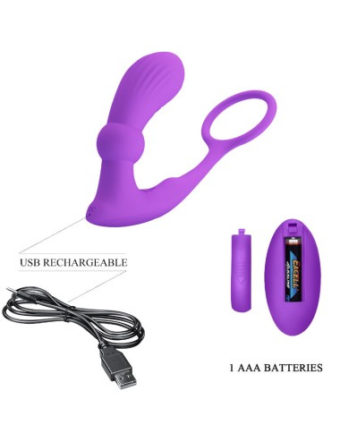 PRETTY LOVE - WARREN VIOLET ANAL RING & VIBRATOR