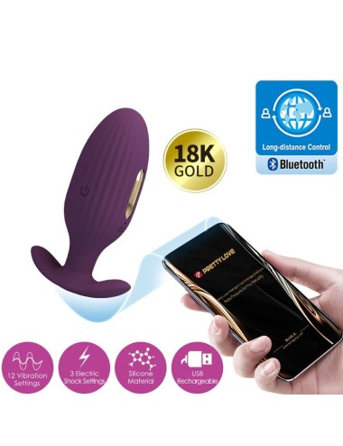 PRETTY LOVE - JEFFERSON APP CONTROLLED ANAL PLUG PURPLE