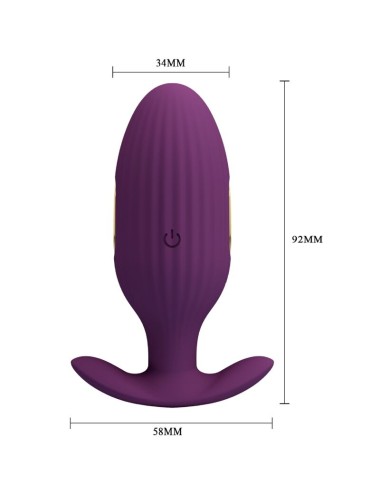 PRETTY LOVE - JEFFERSON APP CONTROLLED ANAL PLUG PURPLE
