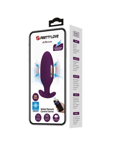 PRETTY LOVE - JEFFERSON APP CONTROLLED ANAL PLUG PURPLE