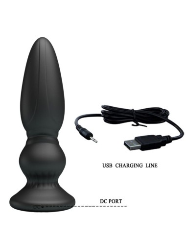 MR PLAY - POWERFUL VIBRATOR REMOTE CONTROL ANAL PLUG BLACK