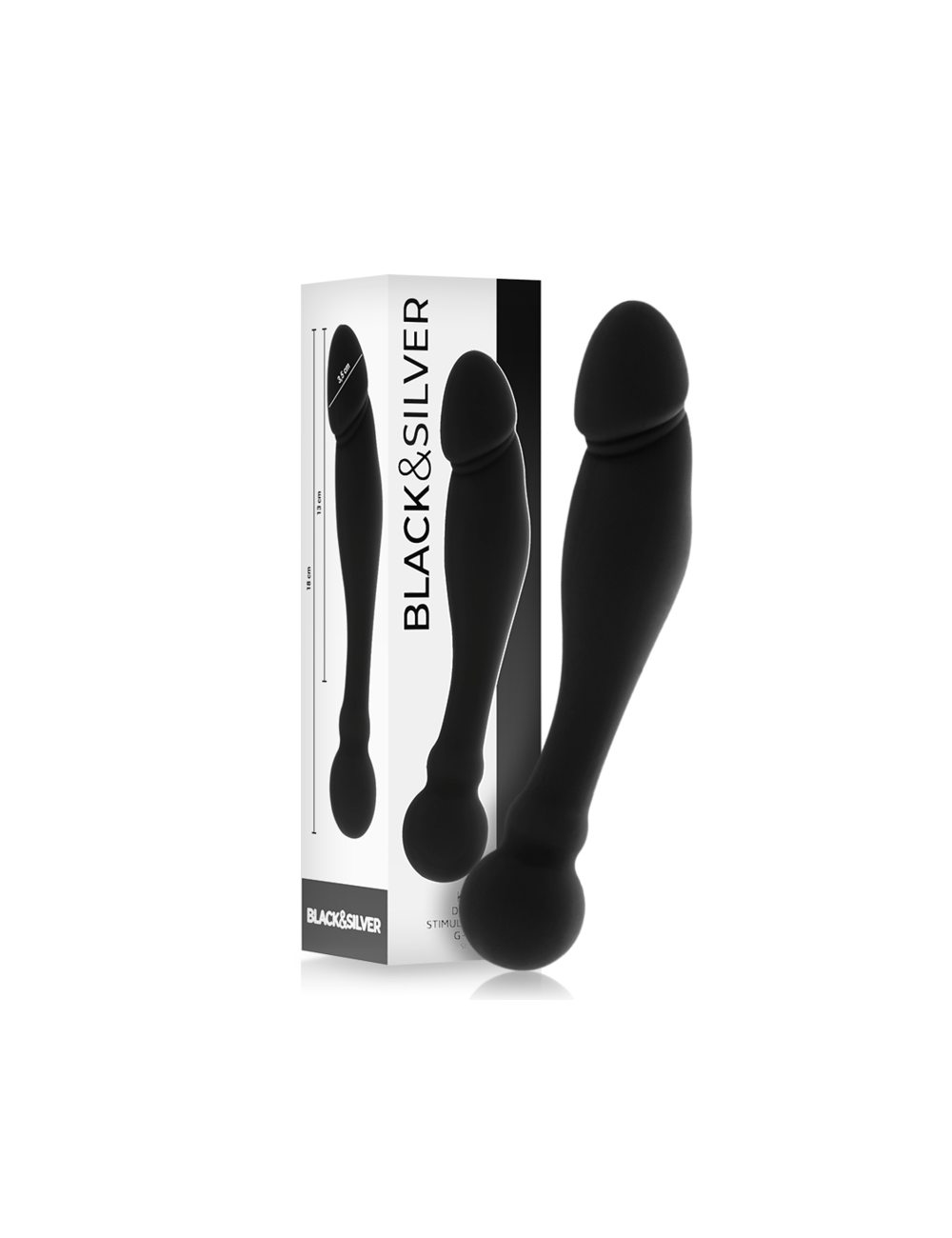BLACK&SILVER - KARL G-POINT STIMULATING DILDO 18 CM