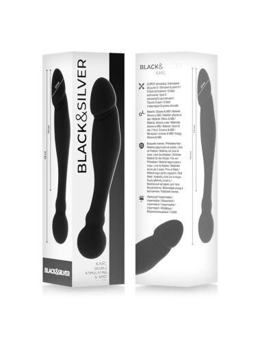 BLACK&SILVER - KARL G-POINT STIMULATING DILDO 18 CM