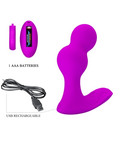 PRETTY LOVE - TERRANCE ANAL VIBRATOR MASSAGER WITH REMOTE CONTROL