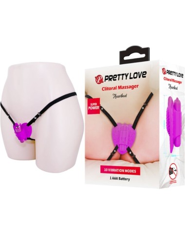 PRETTY LOVE - HEARTBEAT CLITORIS MASSAGER 10 VIBRATION MODES PURPLE