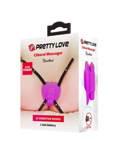 PRETTY LOVE - HEARTBEAT CLITORIS MASSAGER 10 VIBRATION MODES PURPLE