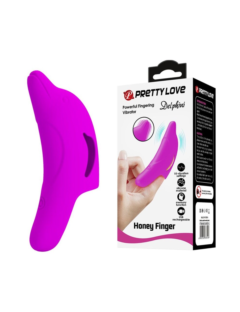 PRETTY LOVE - DELPHINI POWERFUL PURPLE FINGER STIMULATOR PRETTY LOVE - DELPHINI POWERFUL PURPLE FINGER STIMULATOR