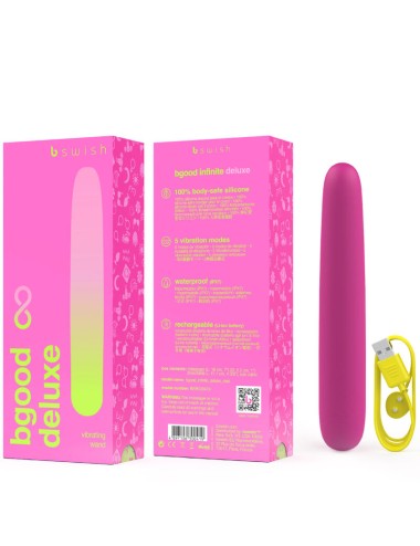 B SWISH - BGOOD INFINITE DELUXE RECHARGEABLE VIBRATOR PINK SILICONE