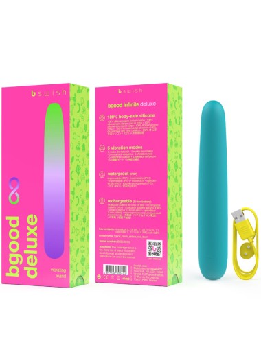 B SWISH - BGOOD INFINITE DELUXE RECHARGEABLE VIBRATOR BLUE SILICONE