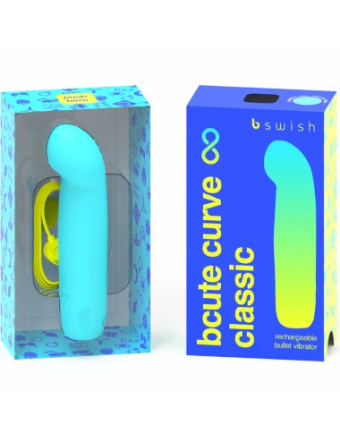 B SWISH - BCUTE CURVE INFINITE CLASSIC RECHARGEABLE VIBRATOR BLUE SILICONE