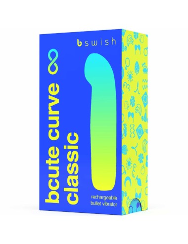 B SWISH - BCUTE CURVE INFINITE CLASSIC RECHARGEABLE VIBRATOR BLUE SILICONE