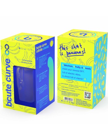 B SWISH - BCUTE CURVE INFINITE CLASSIC LIMITED EDITION RECHARGEABLE SILICONE VIBRATOR YELLOW