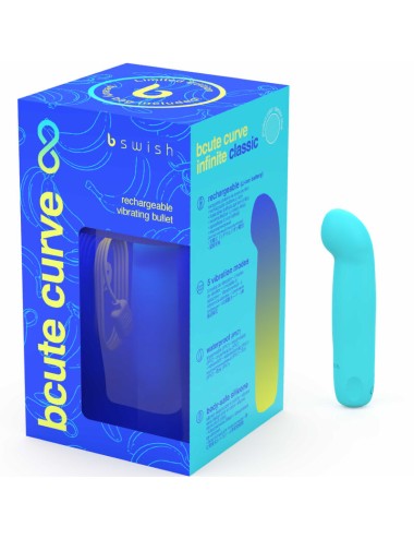B SWISH - BCUTE CURVE INFINITE CLASSIC LIMITED EDITION BLUE SILICONE RECHARGEABLE VIBRATOR