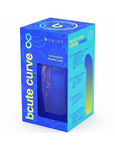 B SWISH - BCUTE CURVE INFINITE CLASSIC LIMITED EDITION BLUE SILICONE RECHARGEABLE VIBRATOR