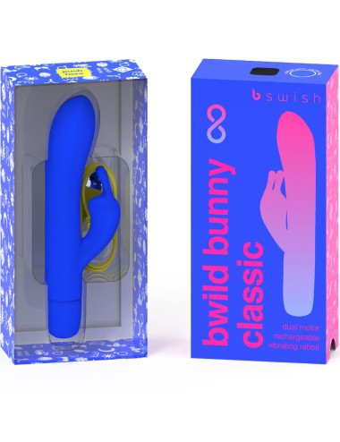 B SWISH - BWILD BUNNY INFINITE CLASSIC RECHARGEABLE VIBRATOR BLUE SILICONE