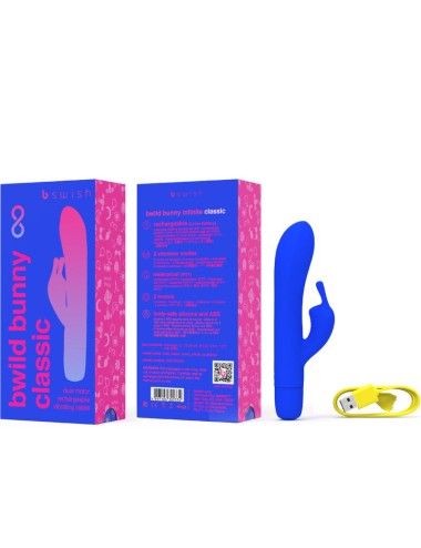 B SWISH - BWILD BUNNY INFINITE CLASSIC RECHARGEABLE VIBRATOR BLUE SILICONE