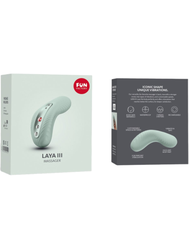 FUN FACTORY - LAYA III RECHARGEABLE LAY-ON VIBRATOR SAGE GREEN