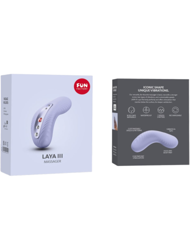 FUN FACTORY - LAYA III RECHARGEABLE LAY-ON VIBRATOR SOFT VIOLET