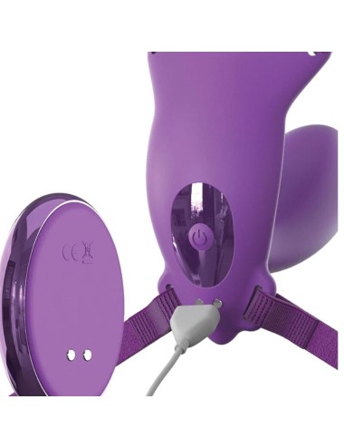 FANTASY FOR HER - BUTTERFLY HARNESS G-SPOT WITH VIBRATOR, RECHARGEABLE & REMOTE CONTROL VIOLET
