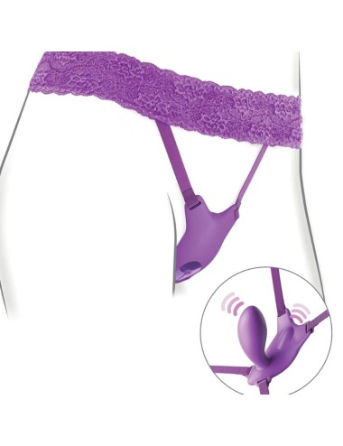 FANTASY FOR HER - BUTTERFLY HARNESS G-SPOT WITH VIBRATOR, RECHARGEABLE & REMOTE CONTROL VIOLET