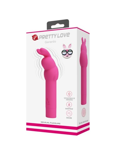 PRETTY LOVE - GERARDO FUSCHIA RABBIT SILICONE VIBRATOR
